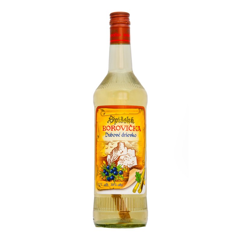 Borovička Spišská Dubové drievko 38% 0,7l
