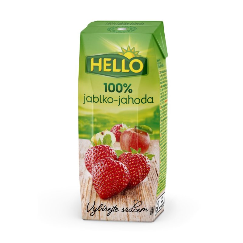 Džús Jablko-Jahoda 100% 250ml Hello