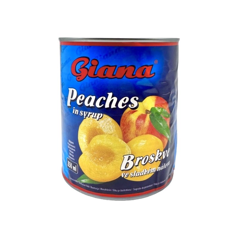 Kompót Broskyne lúpané polené 850ml Giana