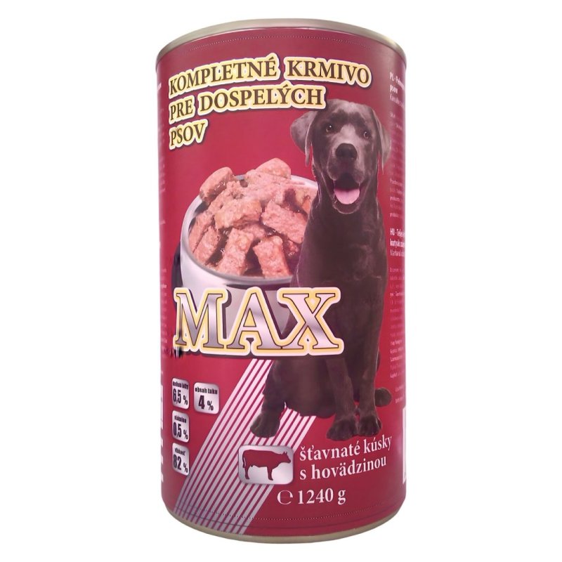 Krmivo Pes Kúsky Hovädzie 1240g Max