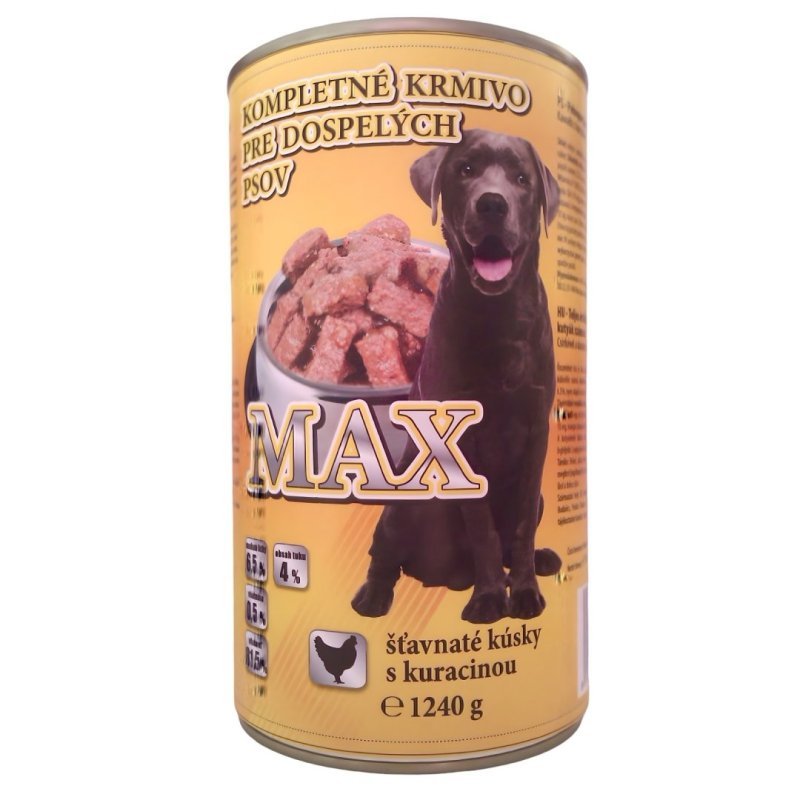 Krmivo Pes Kúsky Kura 1240g Max