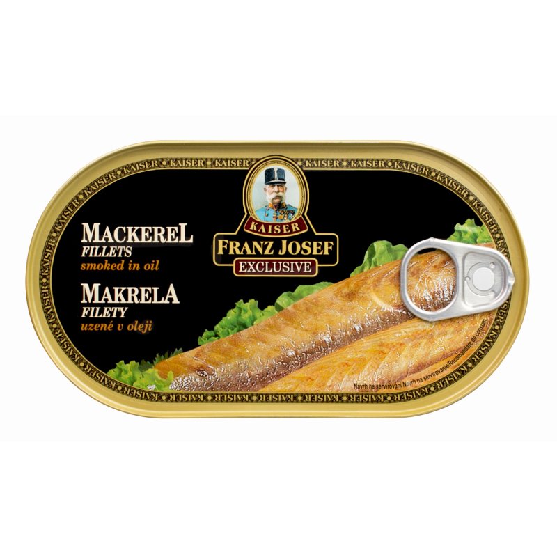 Makrela filety údené v rastlinnom oleji170g Franz Josef Kaiser