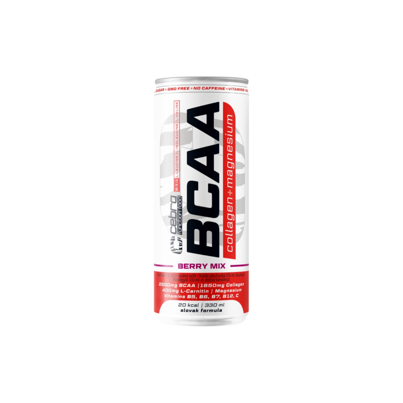 Nápoj BCAA Collagén+Magnézium Berry mix 330ml plech