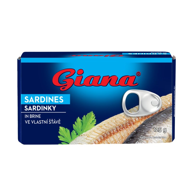 Sardinky vo vlastnej šťave 125g Giana