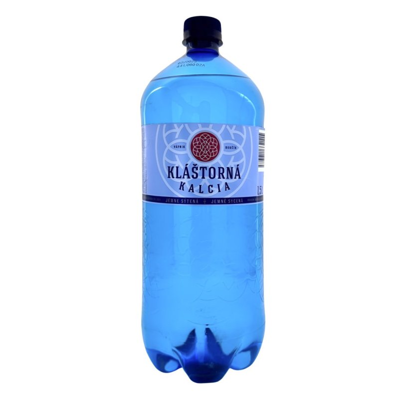 Voda Kláštorná Kalcia Jemne sýtená 1,5l