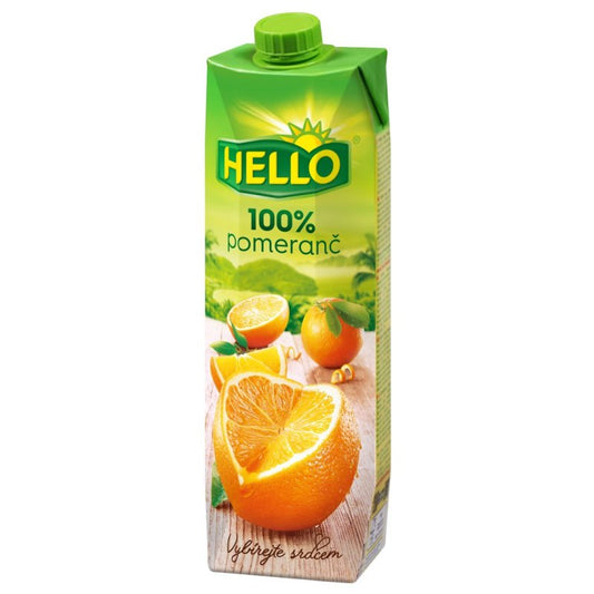 Džús Pomaranč 100% 1l Hello