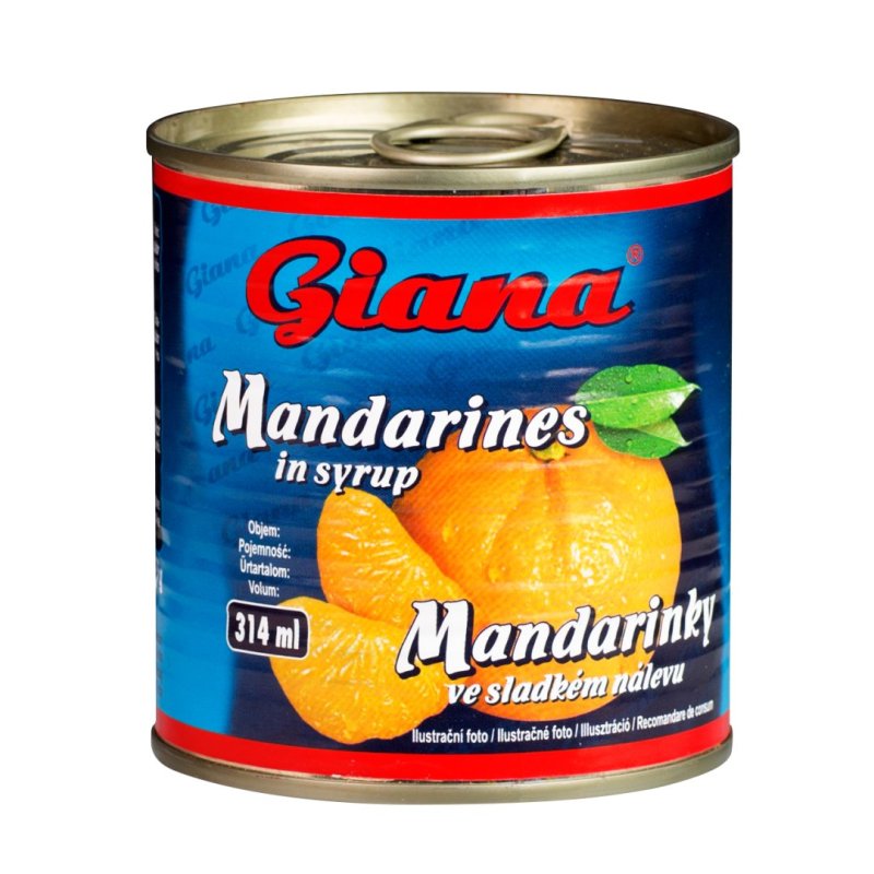 Kompót Mandarínky lúpané 314ml Giana