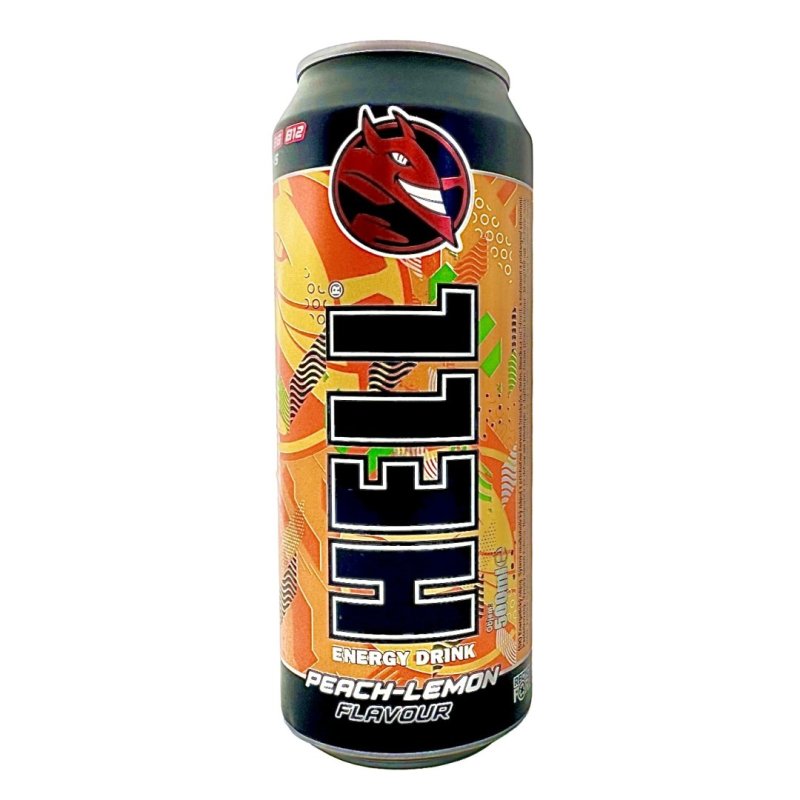 Nápoj energetický Hell 500ml Peach-Lemon plech