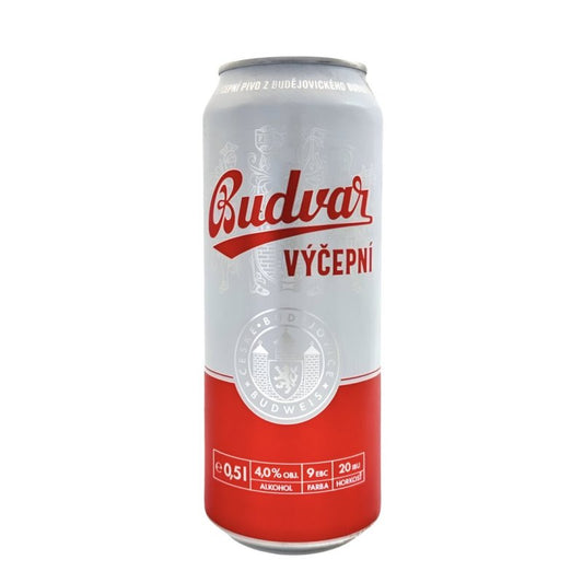 Pivo Budvar svetlý výčapný 10% 0,5l plech
