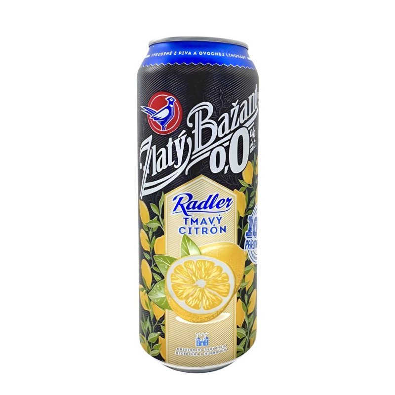 Radler Zlatý Bažant Tmavý Citrón 0,0% 0,5l